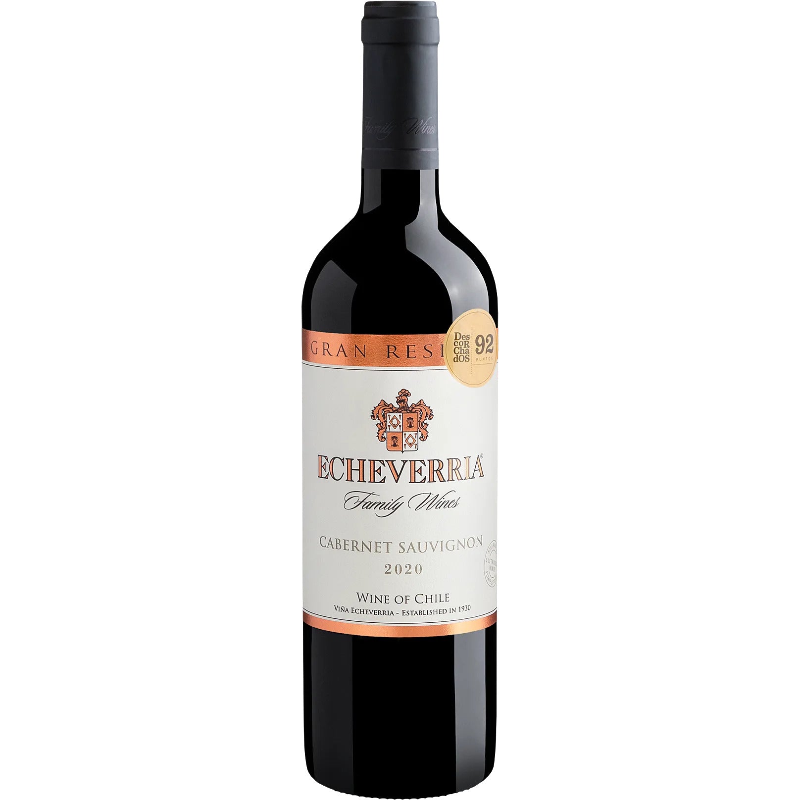 2020 Cabernet Sauvignon Gran Reserva, Valle de Curicó, Viña Echeverría